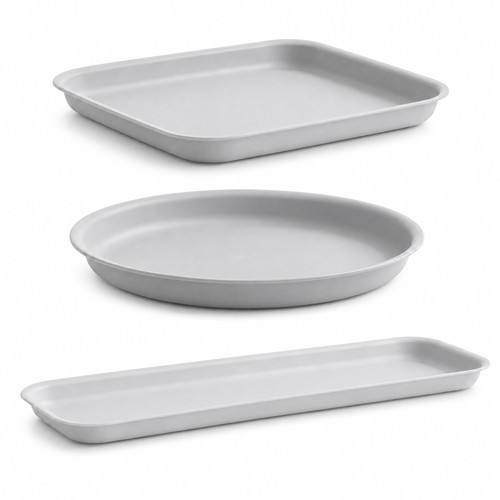 Round square long - square, plastic