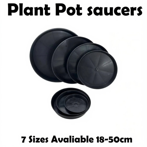 Plant pot saucers round - plant, black