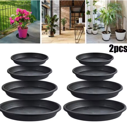 Plant pot saucers round - pot, black