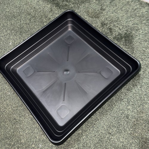 Square plant pot - square, black