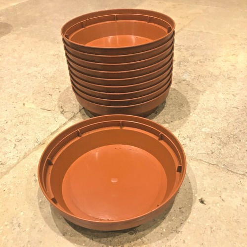Plastic plant pot saucers - plastic,