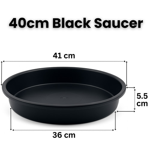 40cm round black - round,