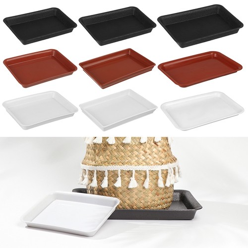 Square black plastic - square, plant