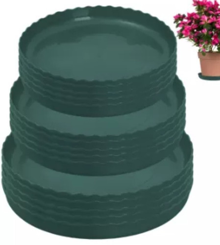 15x green round - round, plastic