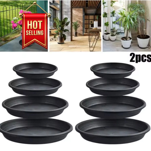 Plant pot saucers round - saucers, black