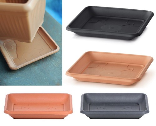 Square black plastic plant - plastic,