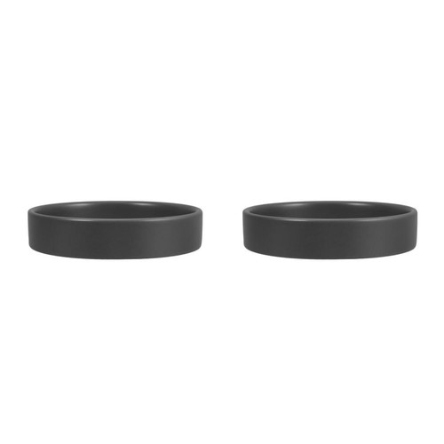 2pcs grey ceramic - ceramic, saucers