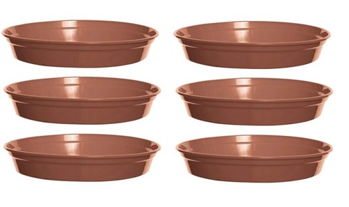Plastic plant pot saucers - plastic,