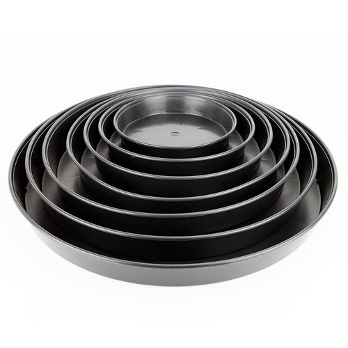 Black round heavy duty plastic - black,