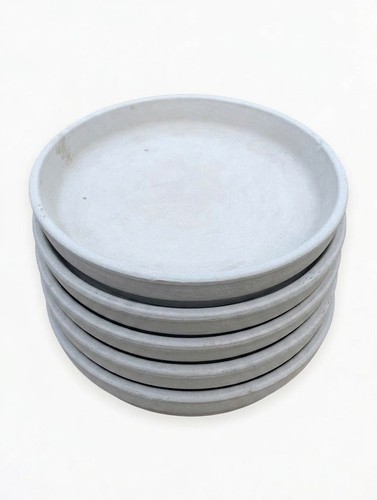 White ceramic plant saucer - ceramic, |